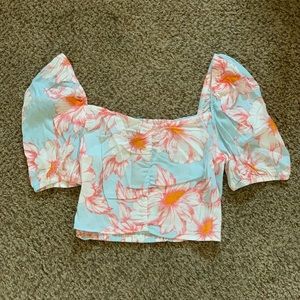 Takara Floral Crop Top Size S
